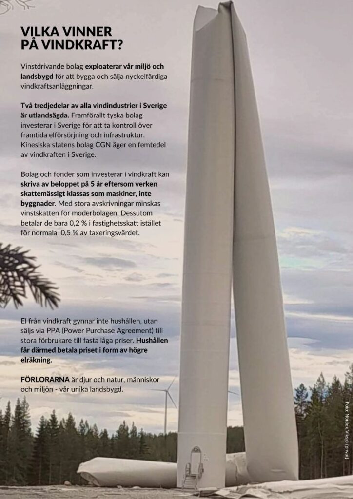 Sid 2: Vindkraft - vilken nytta till vilket pris? | Broschyr av Motvind Sverige dec 2022